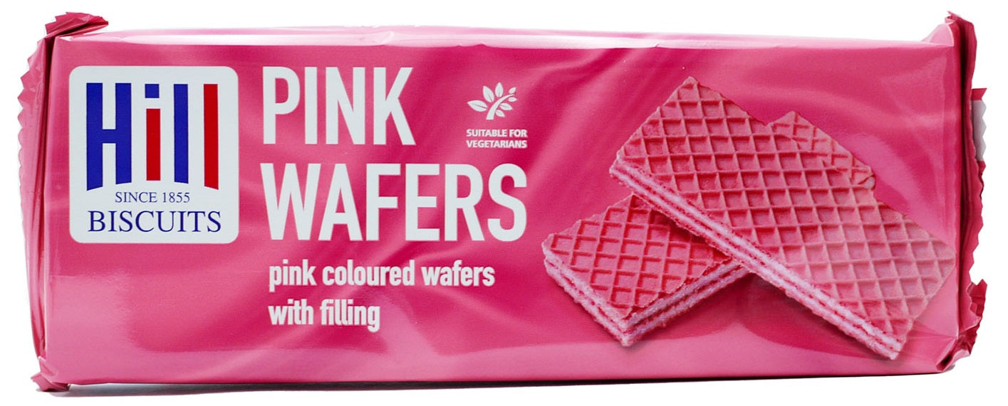 Hill Biscuits Hill Pink Wafers 100g | High Quality Chocolate & Sweets Online - Product Image Hill Biscuits Hill Pink Wafers 100g | High Quality Chocolate & Sweets Online - Product Image